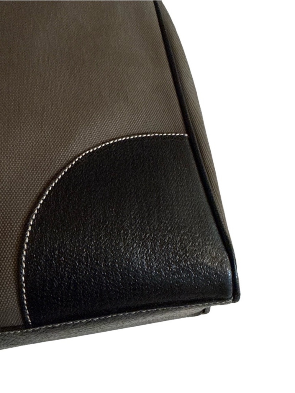 Prada Leather Tote Bag Brown Black Shoulder Bag Medium Everyday Luxury Handbag - Picture 16 of 17